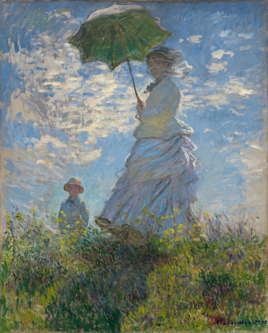 Woman with a Parasol by Monet — Canvas Print